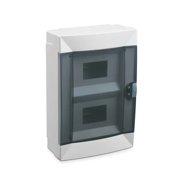 Rozvodnica nad omietku  P-BOX PN16-2P, 16 modul priesvitné dvierka 