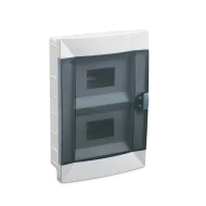 Rozvodnica pod omietku   P-BOX PP16-2P, 16 modulová, priehľadné dvierka