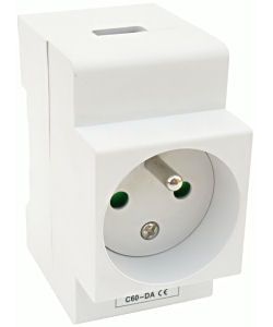 Zásuvka na DIN lištu 230V C60-DA