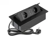 Výklopná zásuvka 2x230V, 2x USB A+C