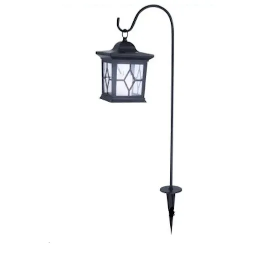 Solárne svietidlo lampáš čierny 33270