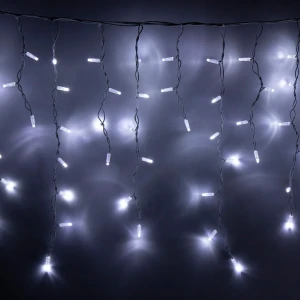PROFI svetelný LED záves KSFW200WH 4 x 0,7m studená biela s bielym káblom