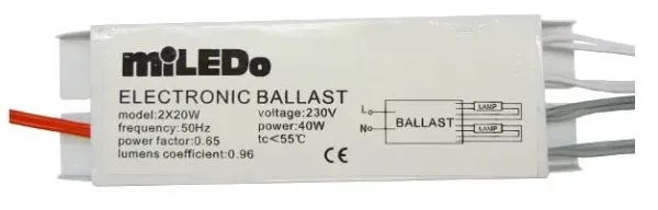 Elektronický predradník 2x20W MILEDO /2x18-20W/