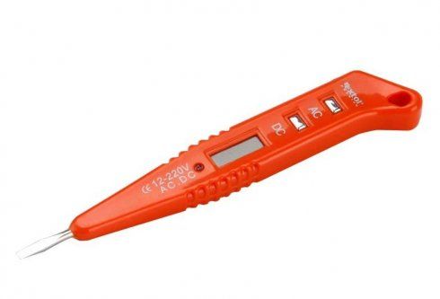 Skúšačka napätia digitálna, 12-220V, s LCD a LED diódou