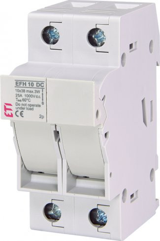 Poistkový odpínač 2polový 10x38 1000V DC EFH