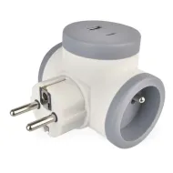 Rozbočovacia zásuvka  2×230V + 1×USB-A (QC 20 W) + 1× USB-C P0076PD