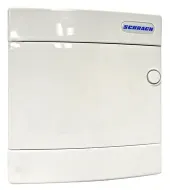 Zápustná rozvodnica Schrack 8M biele vrátka BK080050