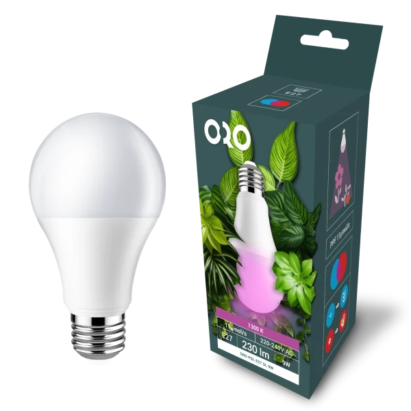 Žiarovka LED na rastliny 9W  E27 1300K  230lm PGL- RASTLINY 