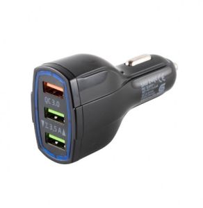 USB nabíjačka auta s funkciou Quick Charge 3xUSB SAU24QC