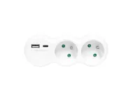Rozbočovacia zásuvka  2x230V, 1xUSB, 1xUSB-C