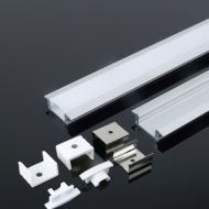 Hliníkový profil LED zapustený 24,7 x 7 x 2000 mm, opálový kryt