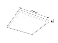 LED panel na povrch 60x60 40W 4000K denná biela 71078