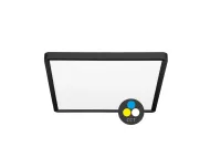 Stropné svietidlo LED panel čierny štvorec 40x40cm TERY CCT 32W 3840lm IP40