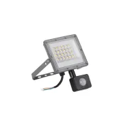 LED reflektor ACETA 20W CCT s čidlom IP65 sivý