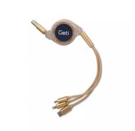 Kábel Geti GCU 05 USB 3v1 samonavíjacie