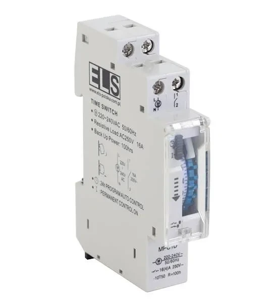 Denné mechanické spínacie hodiny DIN MPC1D