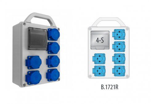 Rozvodnica R-BOX 240 (6x250, 4S) s rúčkou