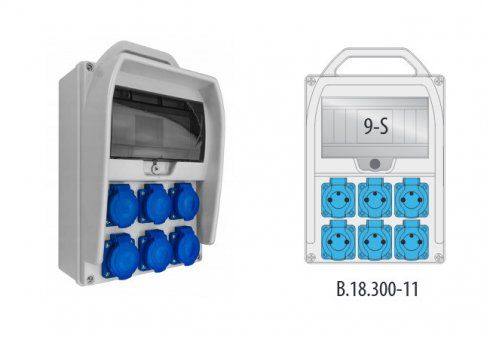 Rozvodnica R-BOX 300 (6x250, 9S) s rúčkou