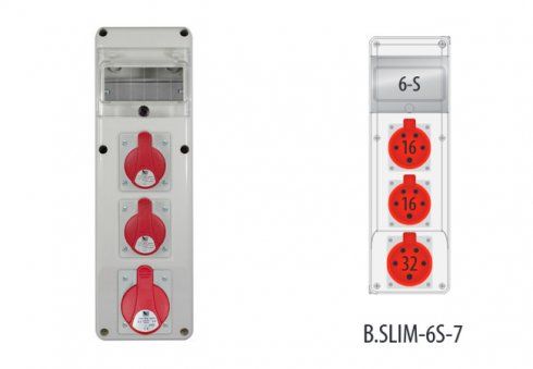 Rozvodnica R-BOX SLIM-6 (2x16/5, 1x32/5, 6S)