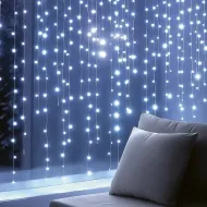 Svetelný záves KIN294D SERIES 2x1,4m vonkajší s priesvitným káblom