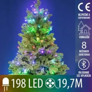 Vianočná LED reťaz SMART RGB 19,7m IP44 LEDS198V