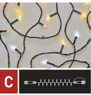 Svetelná LED reťaz EMOS STANDARD - spojovateľná, 10m, 100LED studená/teplá biela