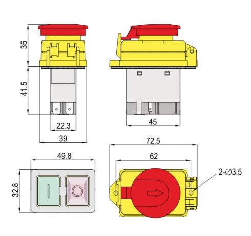 Bezpečtnostné tlačidlo SSTM-01